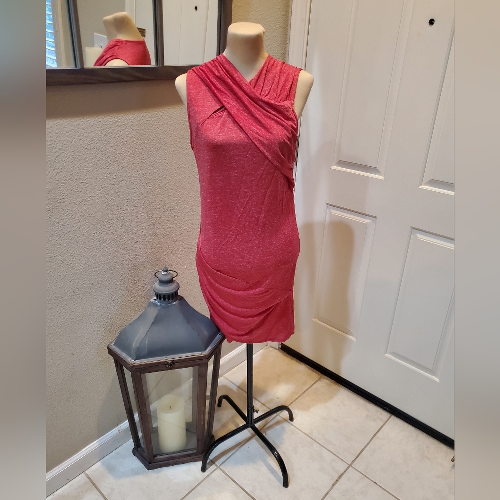 Zara Elegant Red Sleeveless t-shirt Dress
